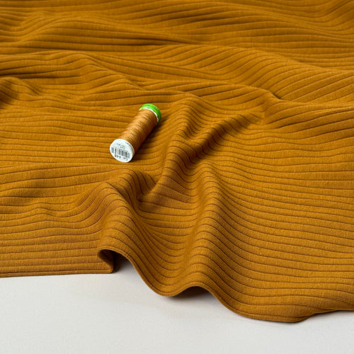 Caramel Cotton Ribbed Jersey