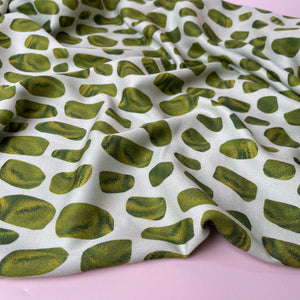 Light & Lush - Mossy Pebbles Viscose Twill Fabric