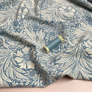 Victoria Dusty Blue Viscose Fabric