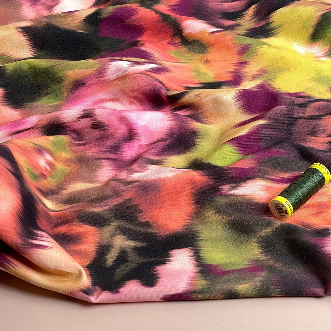 Danish Design - Autumn Watercolour Florals Cotton Jersey Fabric