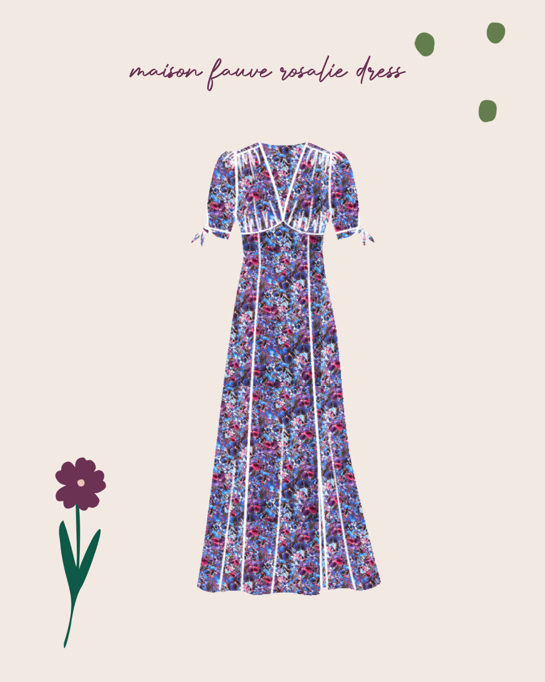 Rosella Romantic Pansies Viscose Twill with Stretch