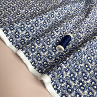 Navy Meadow Cotton Poplin Fabric