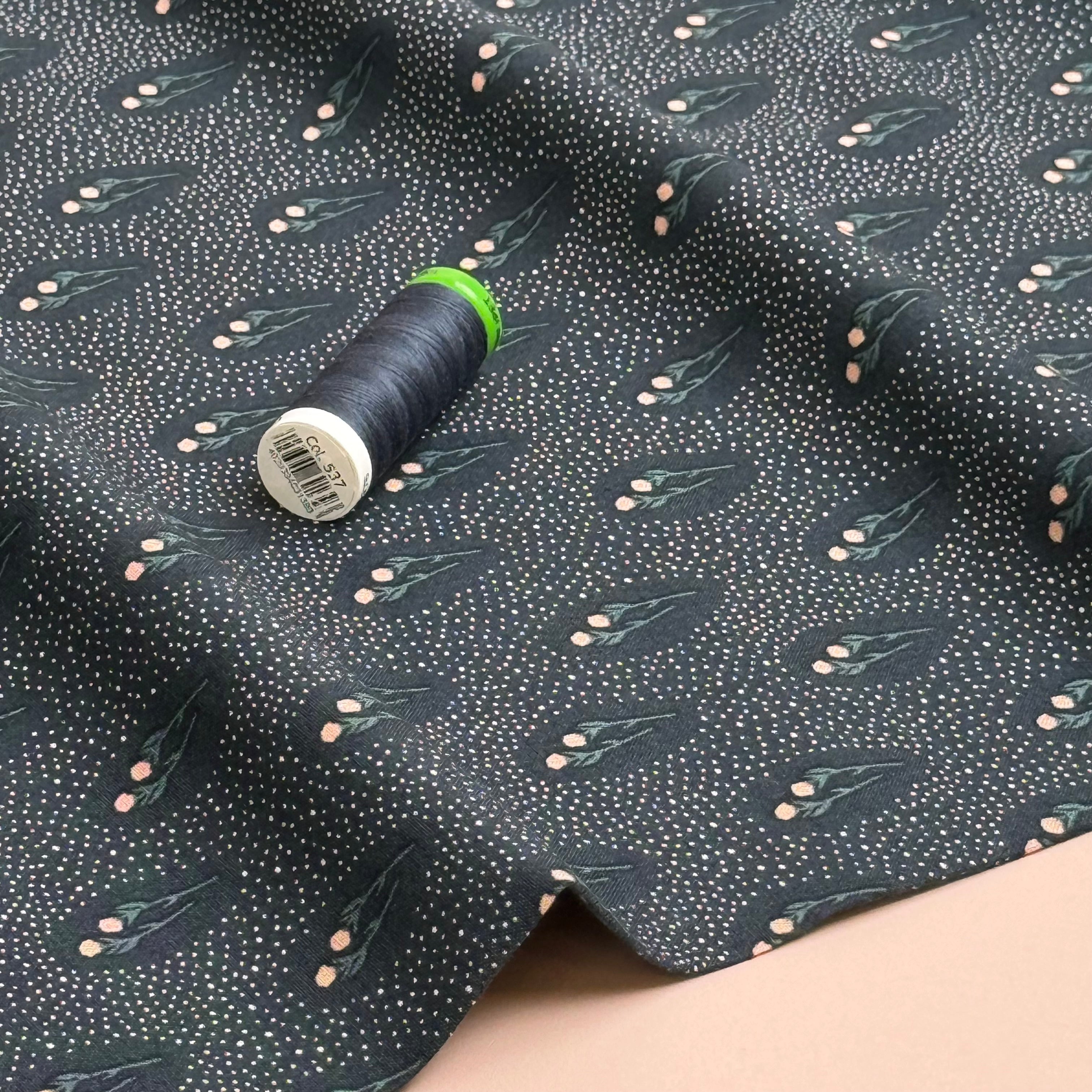 Rifle Paper Co - Summer Falk in Indigo Cotton Fabric from English Rose