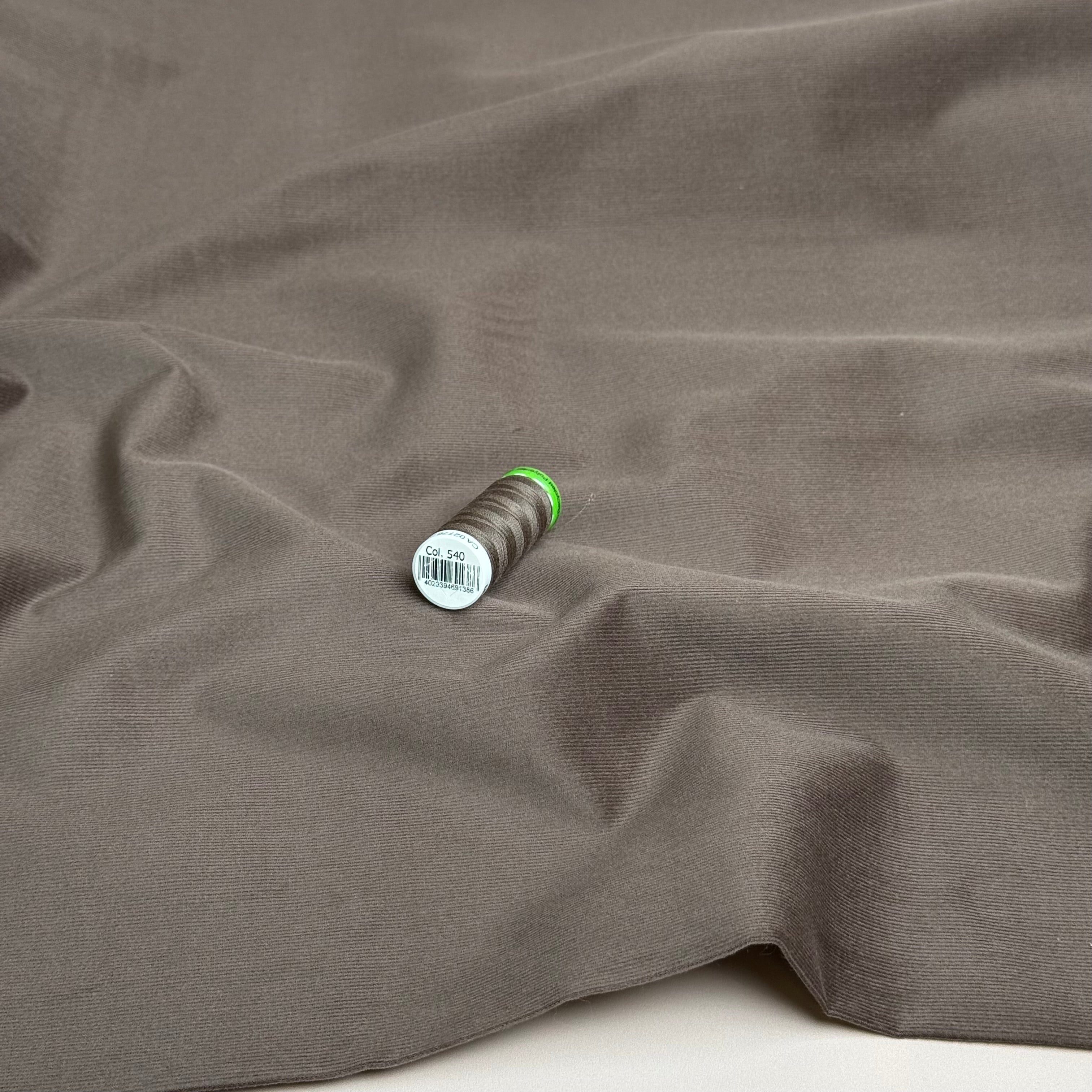28 Wale Cotton Needlecord in Light Brown with Stretch