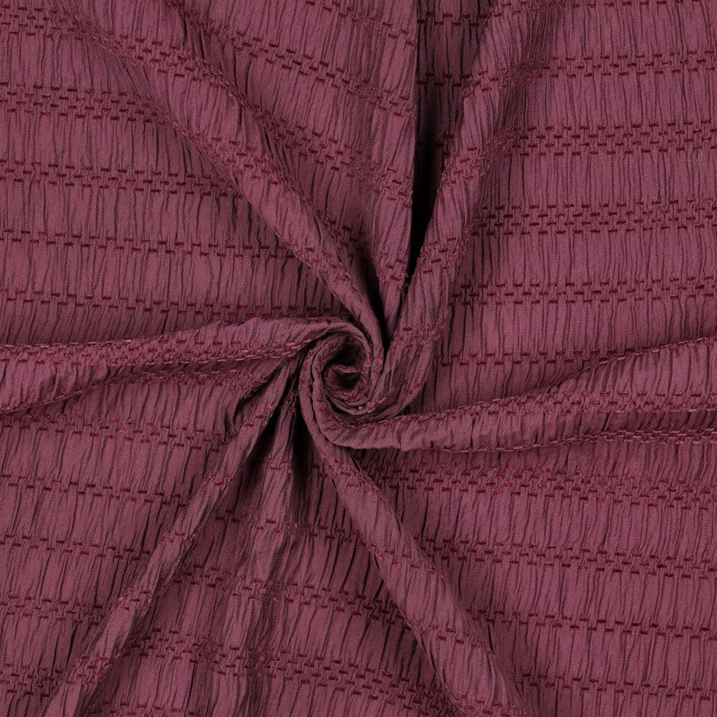 Chenille Jacquard Fabric in Burgundy