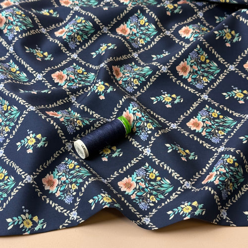 Chevron Bouquet Fine Cotton Poplin Fabric