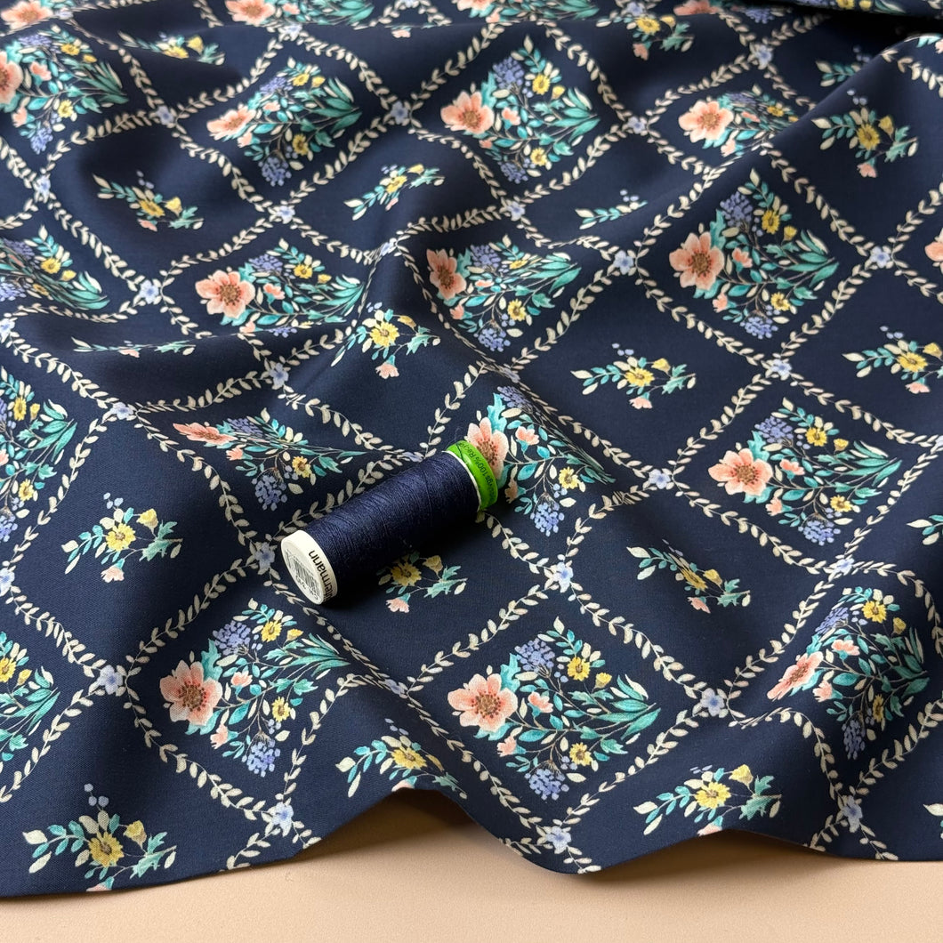 Chevron Bouquet Fine Cotton Poplin Fabric