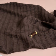 Chenille Jacquard Fabric in Brown