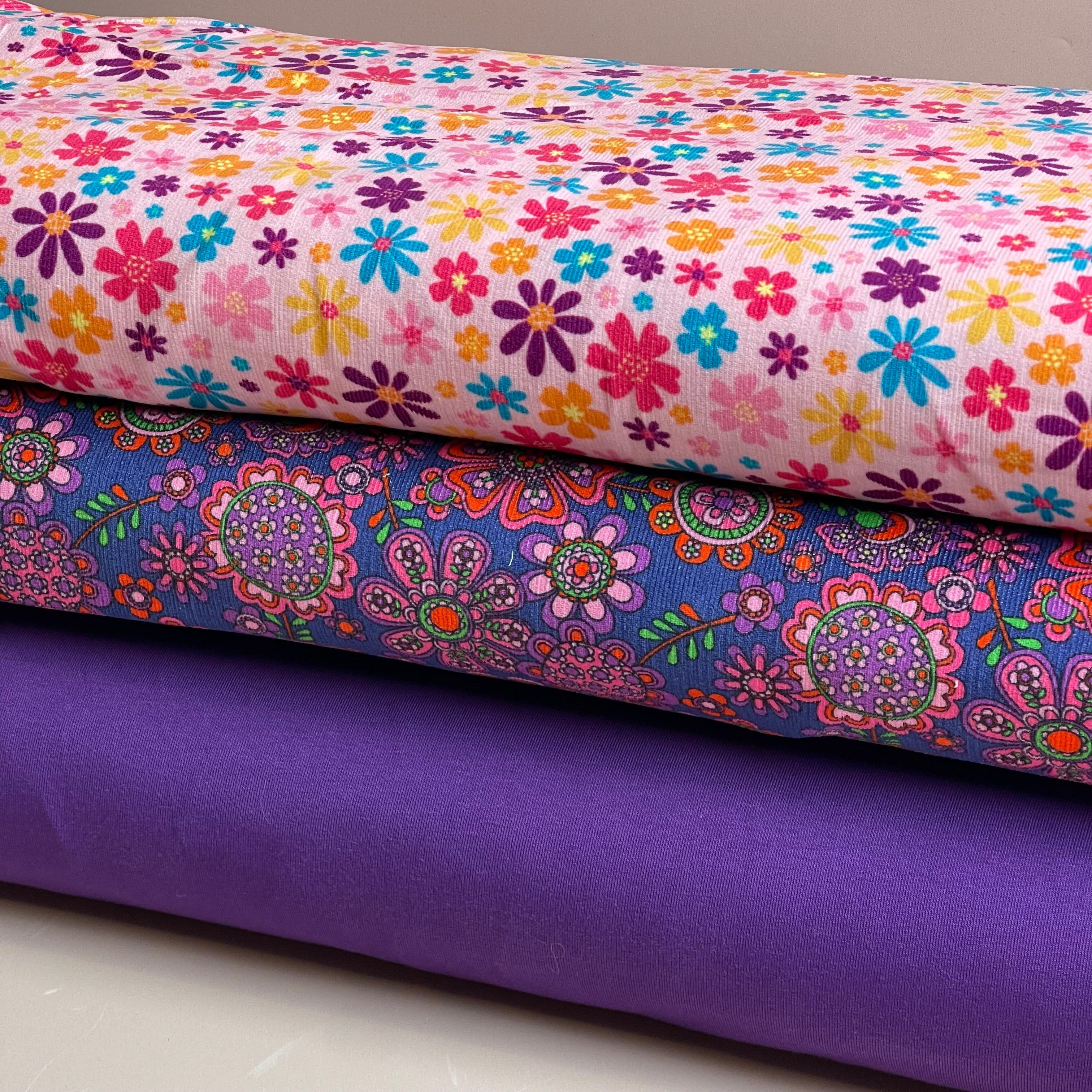 Essential Chic Purple Plain Cotton Jersey Fabric