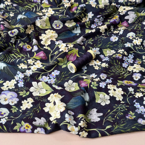 Danish Design - Meadow Flowers & Birds ECOVERVO™ Viscose Jersey