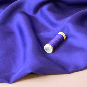 Purple Solid Viscose Sateen Fabric