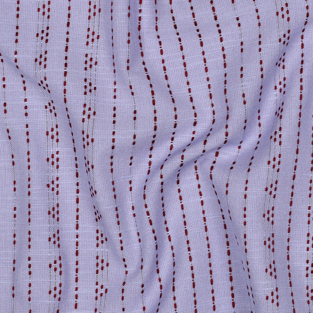 Boho Stripes Lilac Yarn Dyed Cotton Jacquard