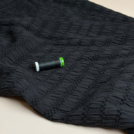 Chenille Jacquard Fabric in Black
