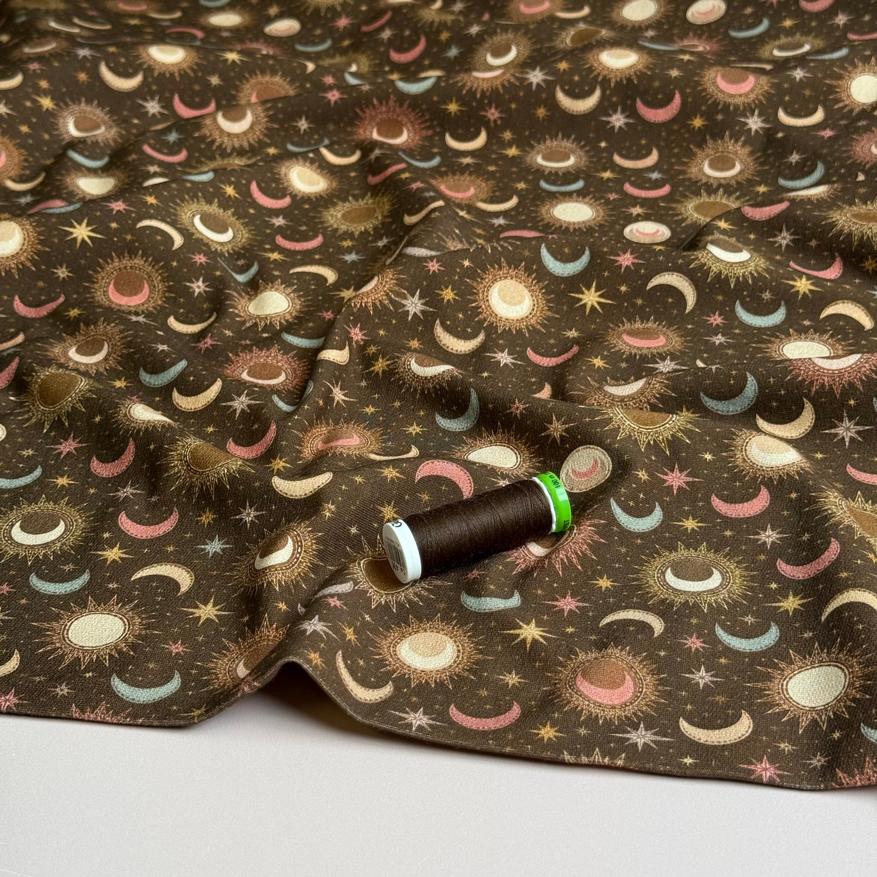 Planets Brown Cotton French Terry