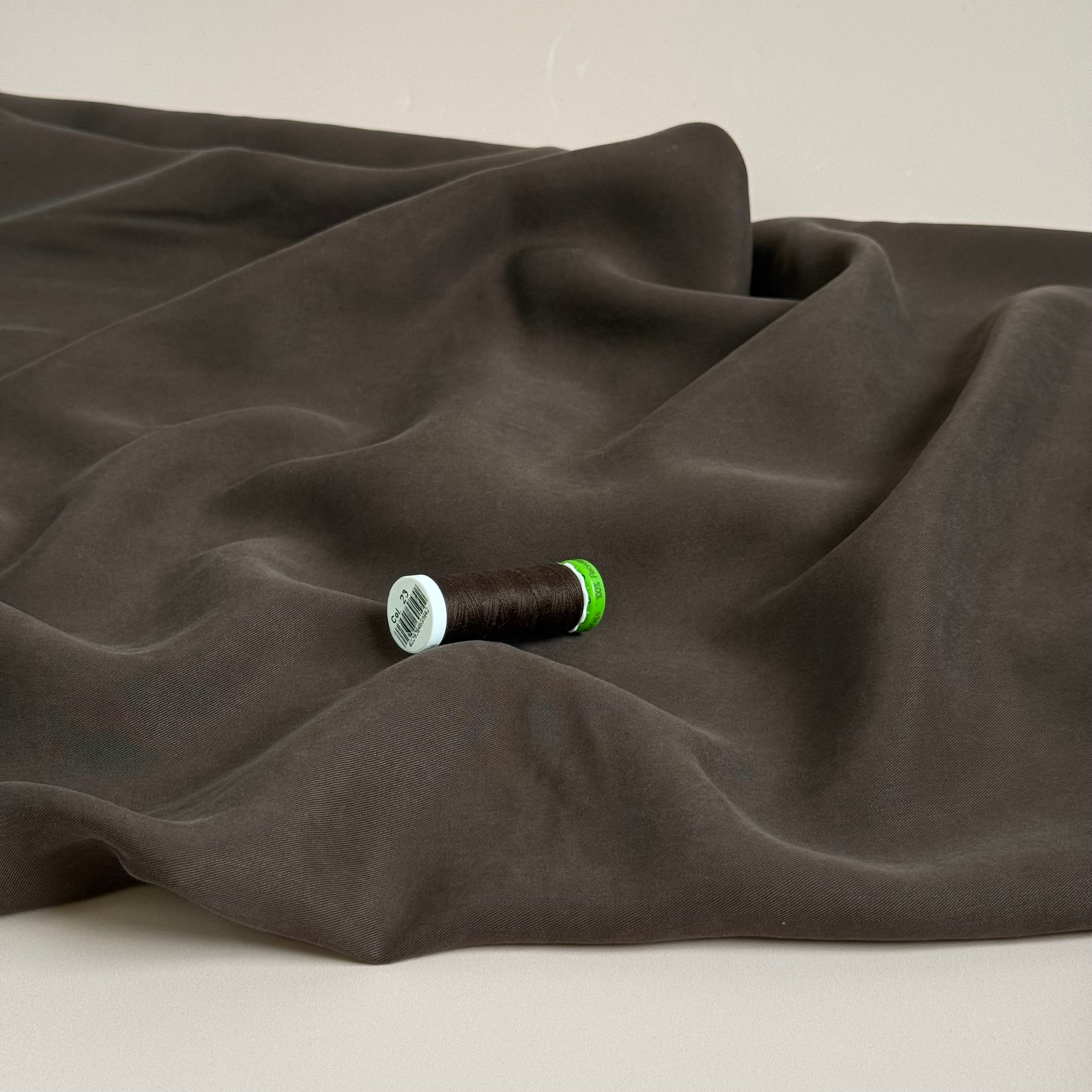 Lush in Brown TENCEL™ Lyocell Sandwashed Twill