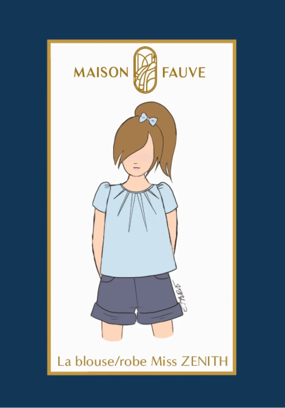 Maison Fauve - MISS ZENITH Top Sewing Paper Pattern (age 4-14)