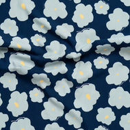 Mind The MAKER - Like a Flower Blue Viscose Twill with LENZING™ ECOVERO™ fibres
