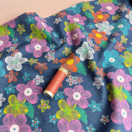 Spring Flowers 4.5oz Cotton Denim