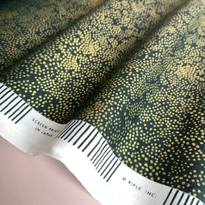 Rifle Paper Co - Menagerie Champagne Evergreen Metallic Cotton from the Basics Collection