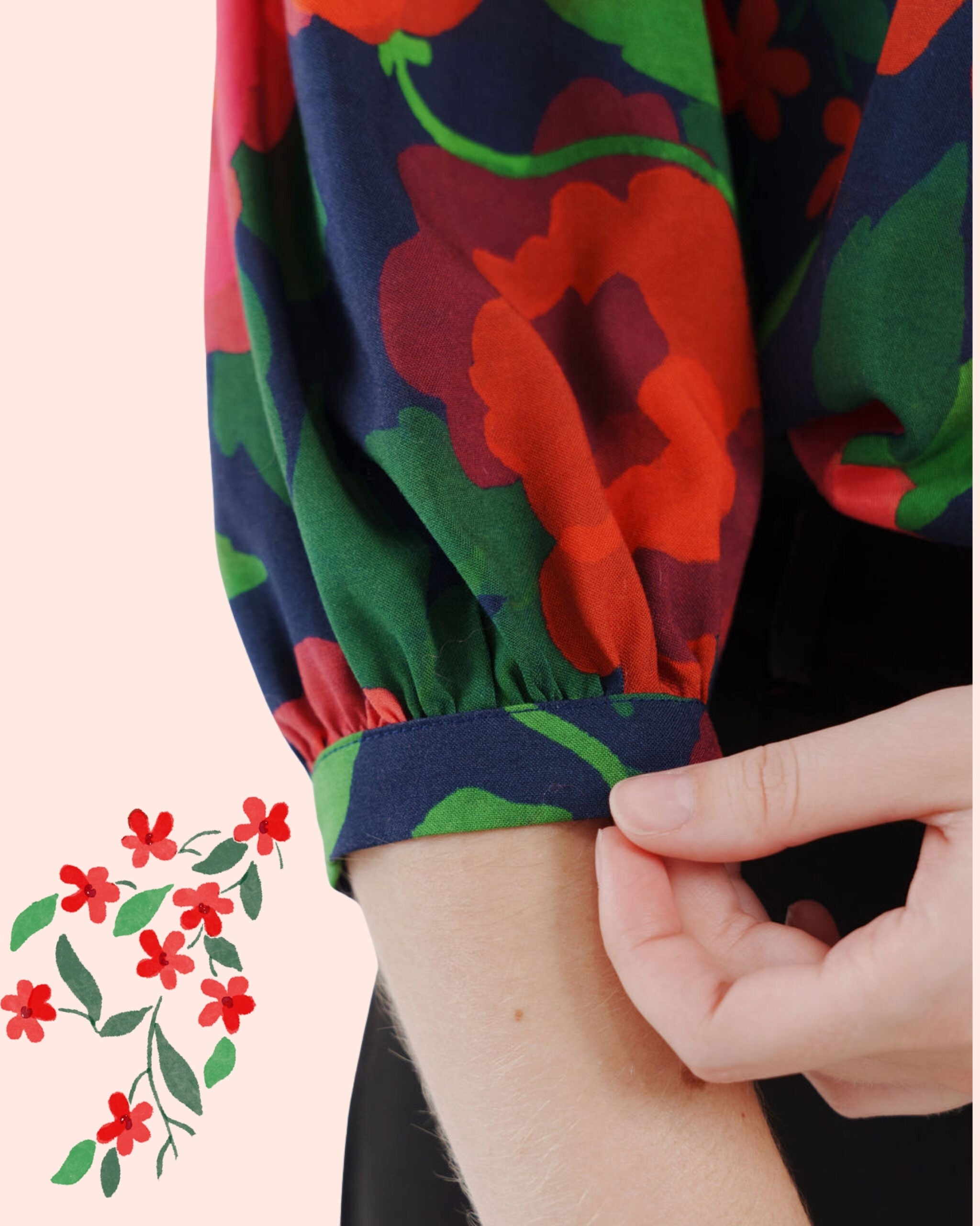 Lise Tailor - The Rose Garden Viscose Fabric with LENZING™ ECOVERO™ fibers
