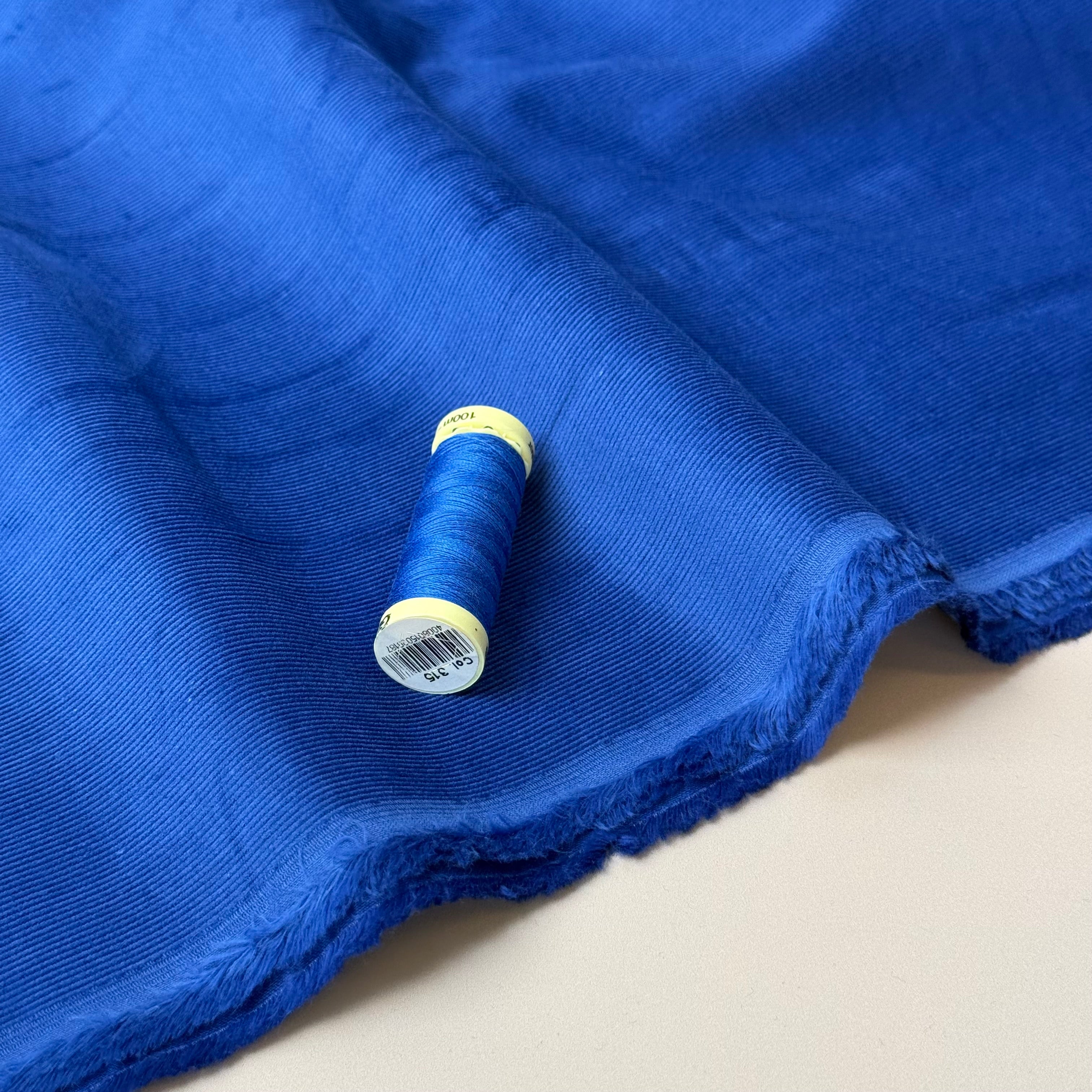 21 Wale Cotton Needlecord in Royal Blue
