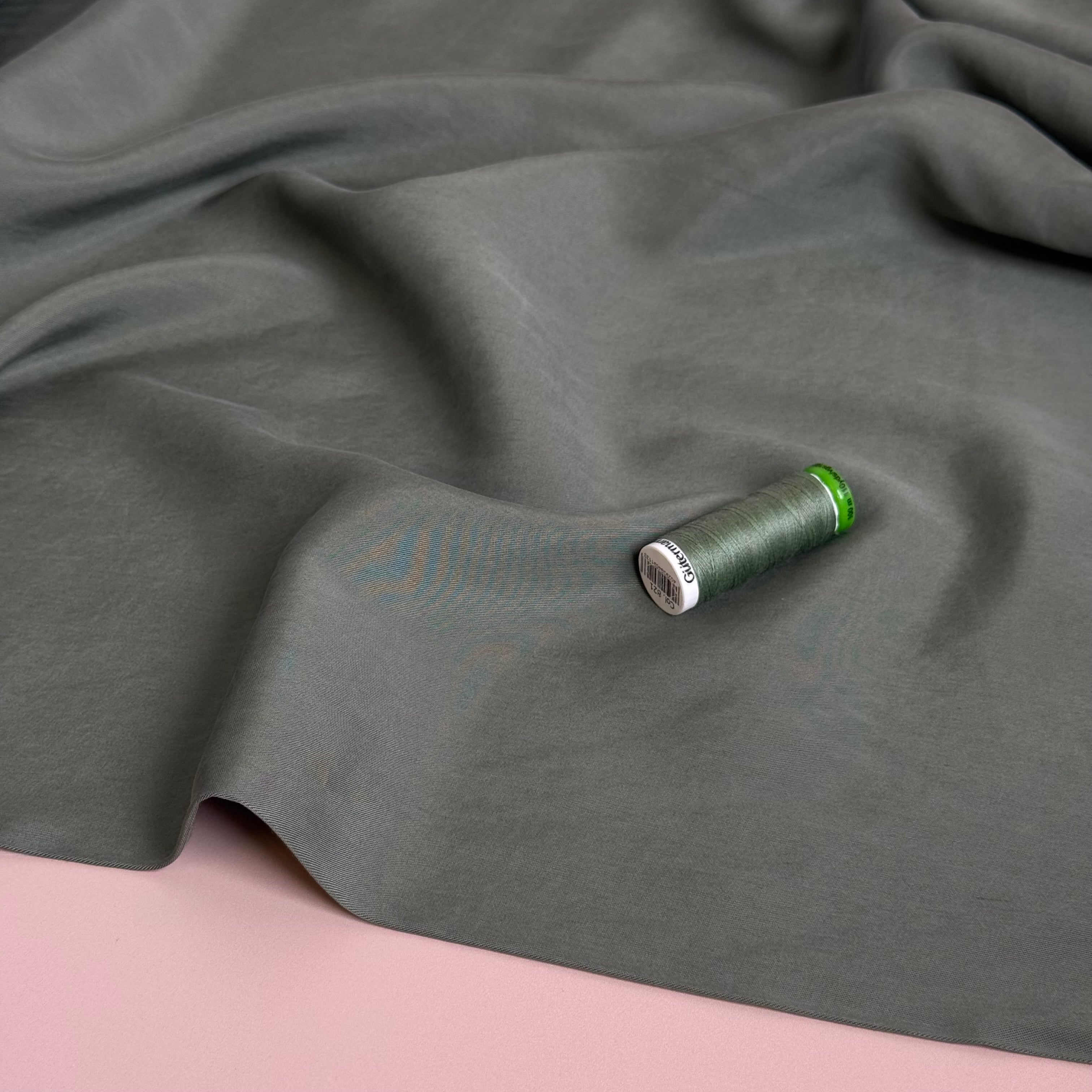 Lush in Sage TENCEL™ Lyocell Sandwashed Twill