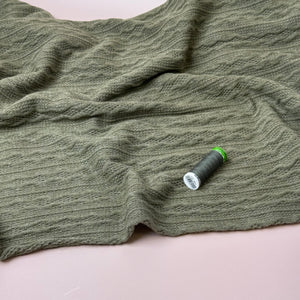 Lace Viscose Blend Sweater Knit in Khaki