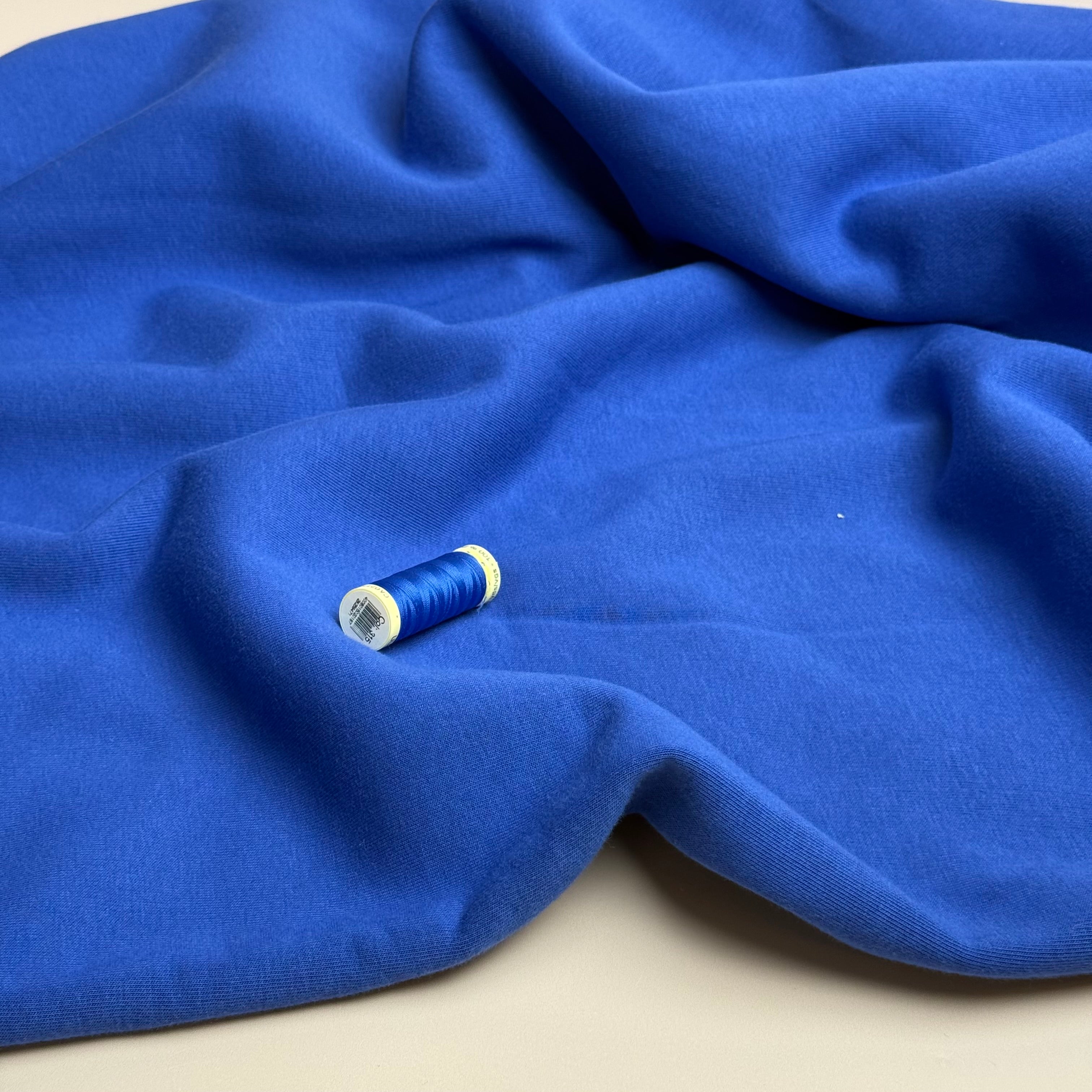 Fleecy Sweat-shirting Fabric in Cobalt