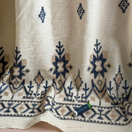 Authentic Border Embroidered Washed Cotton Fabric
