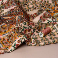 Vintage Patchwork Canyon Clay Viscose Twill Fabric