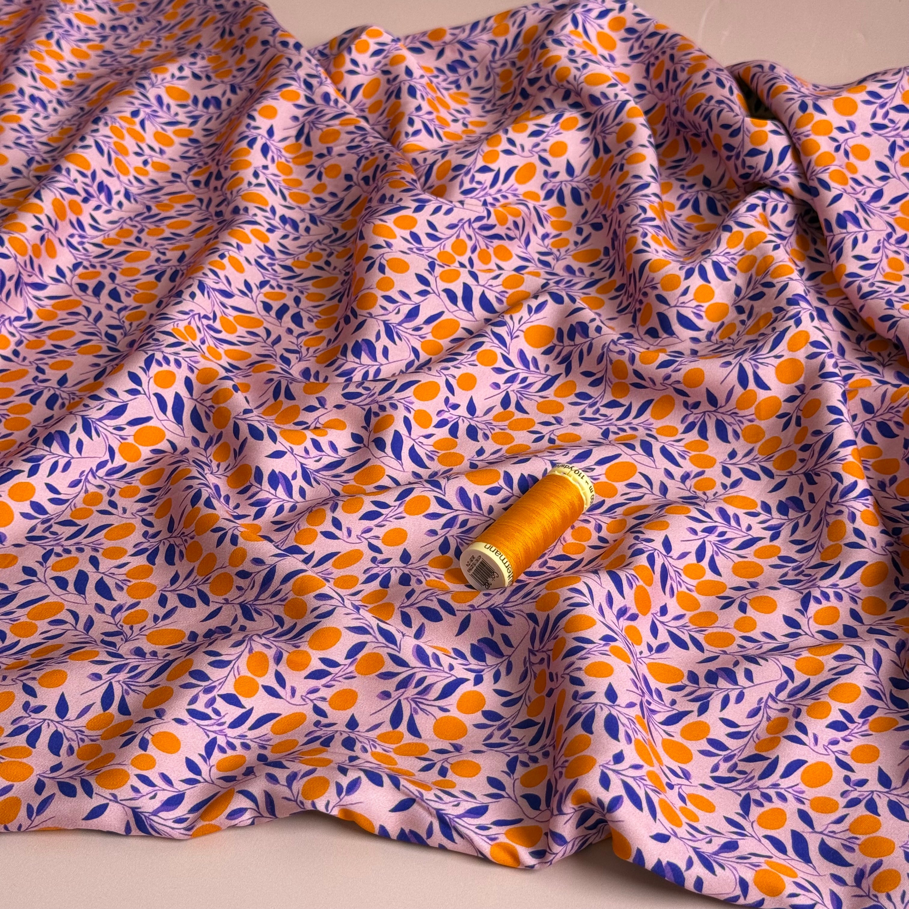 Petite Citrus Viscose Sateen Fabric