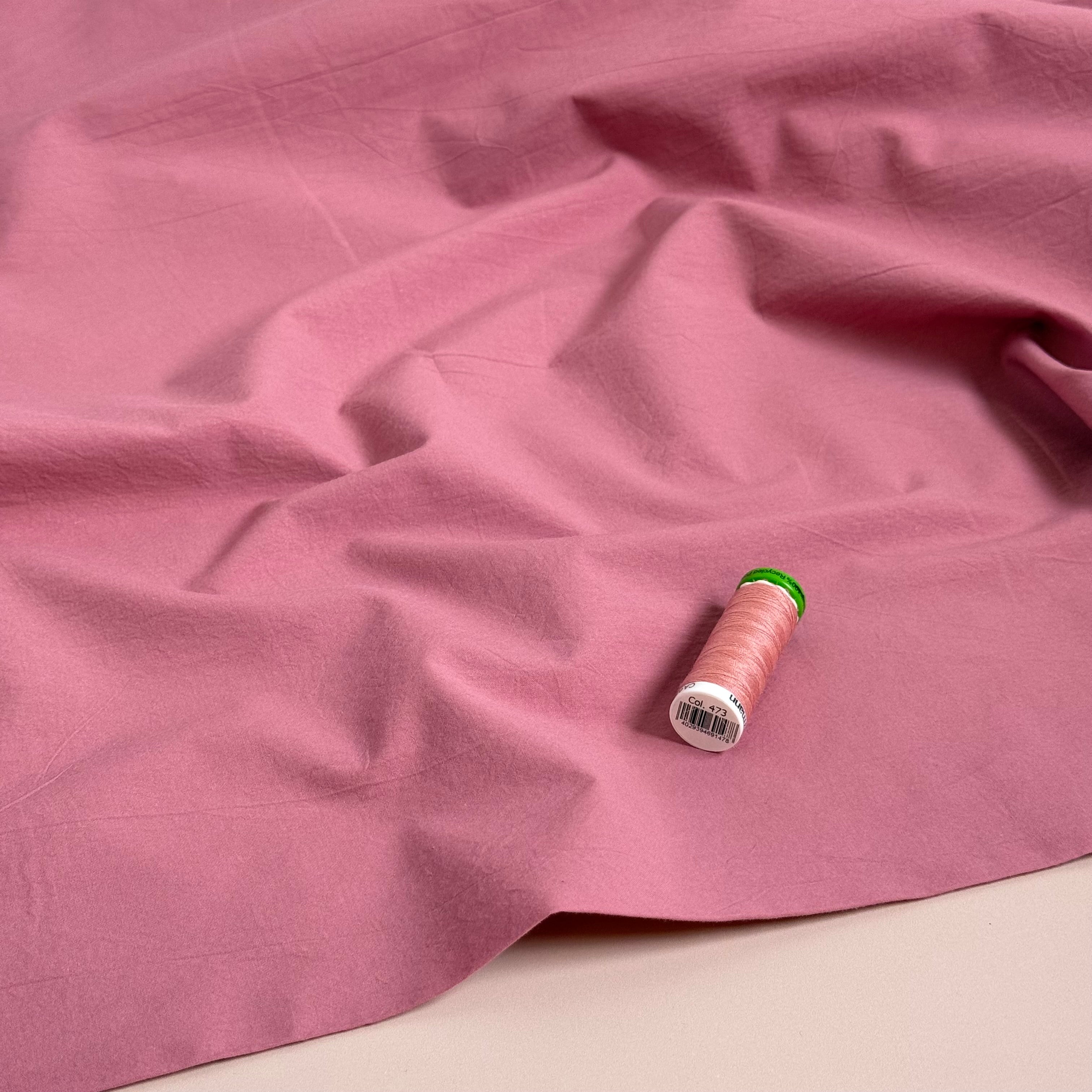Plain Washed Cotton in Dark Blush