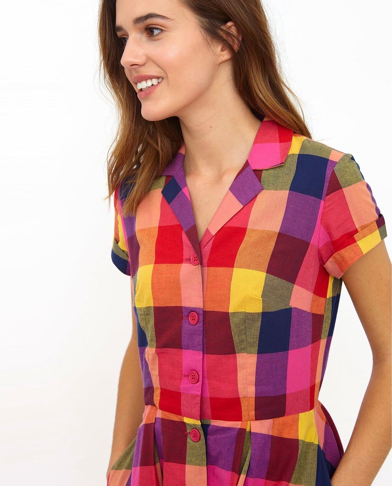 Ex-Designer Deadstock Jaipur Plaid Yarn Dyed Cotton Fabric