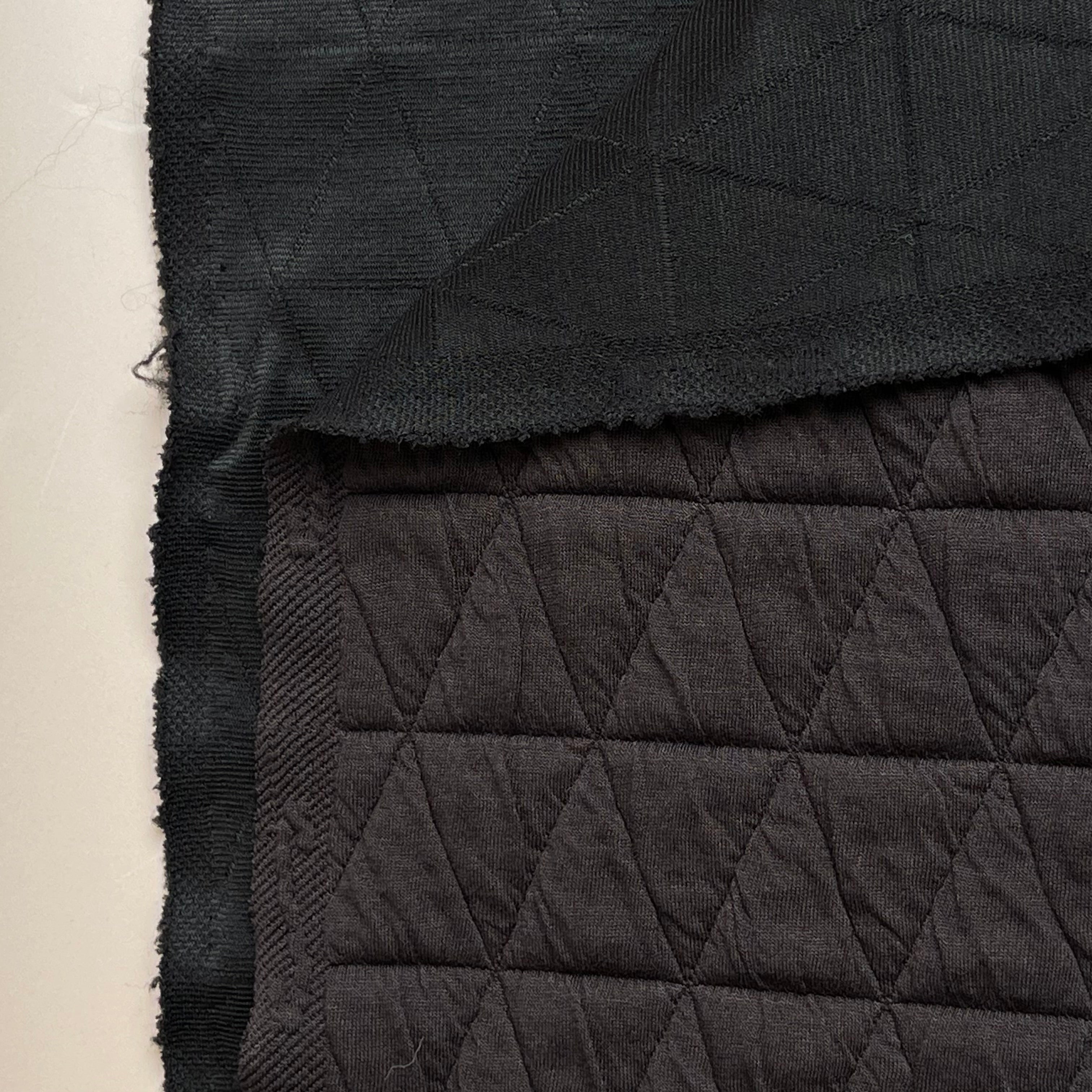 Triangles in Brown Quilted Knit