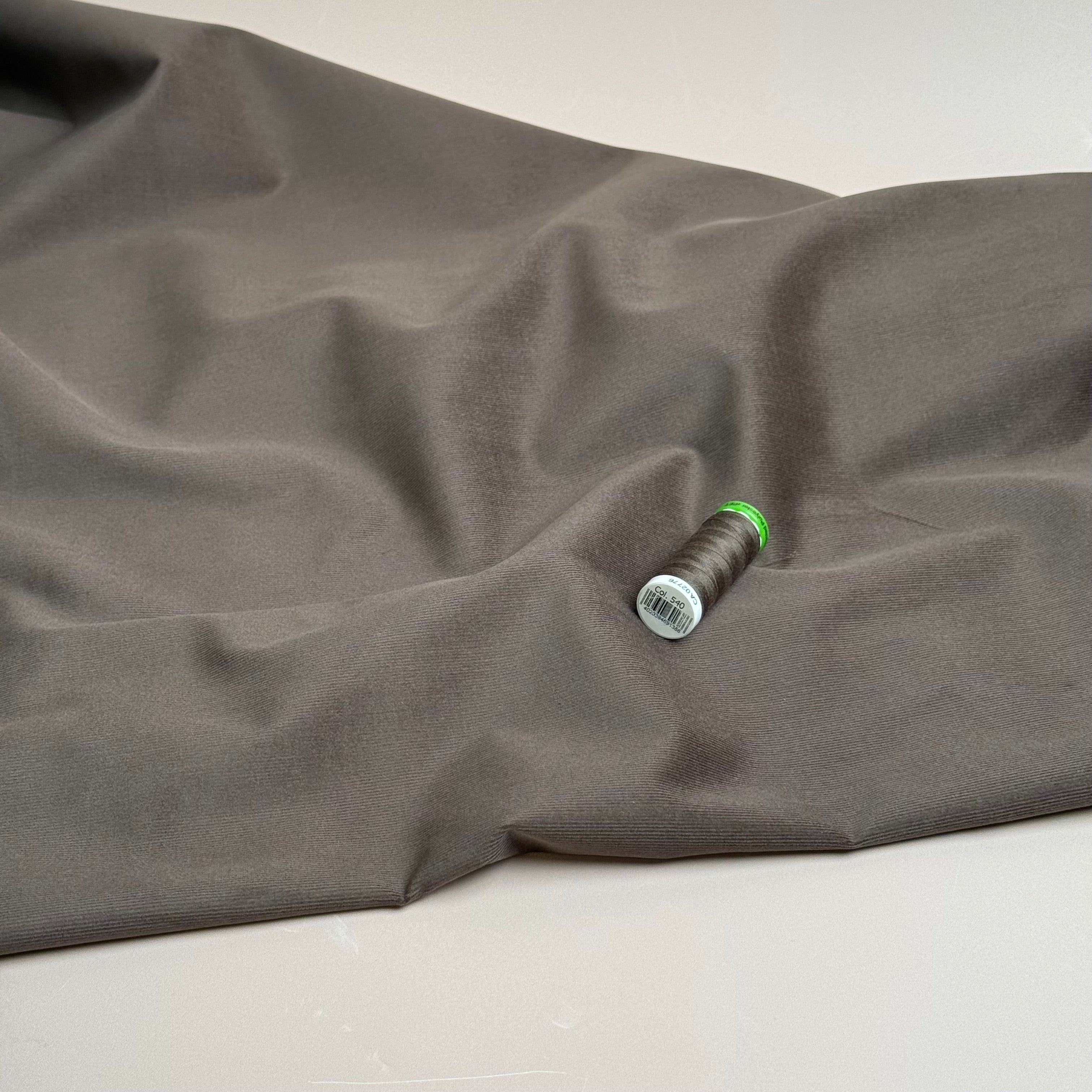 28 Wale Cotton Needlecord in Light Brown with Stretch