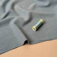 REMNANT 2.35 metres - Flow Blue Viscose Linen Blend Dress Fabric