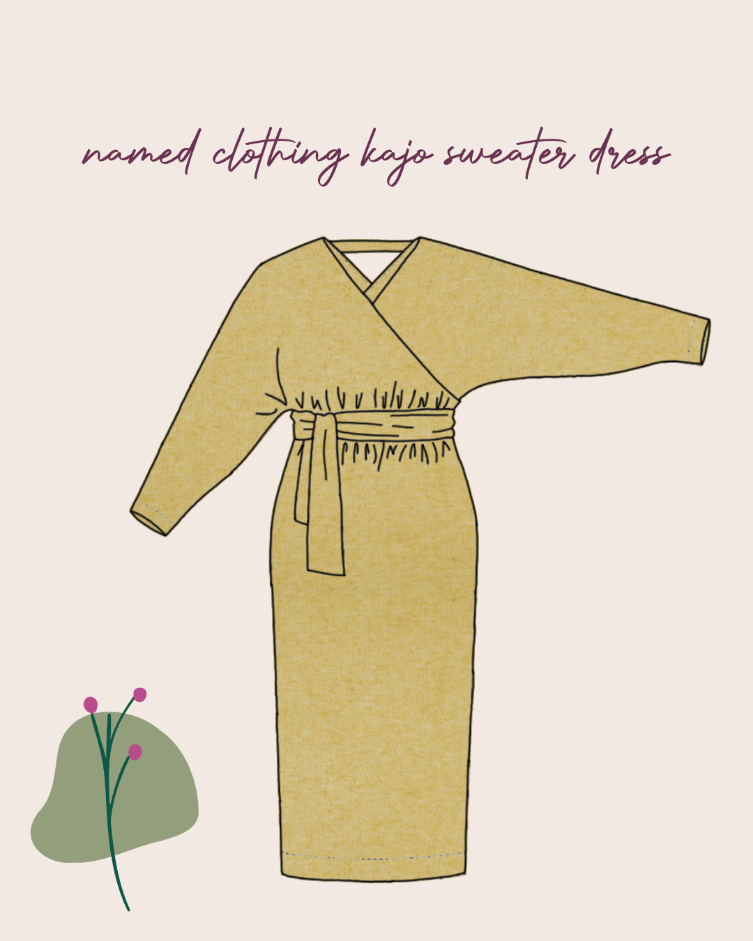 Sewing Kit - Kajo Dress & Top in Snug Knit Fabrics (multiple colour choice)