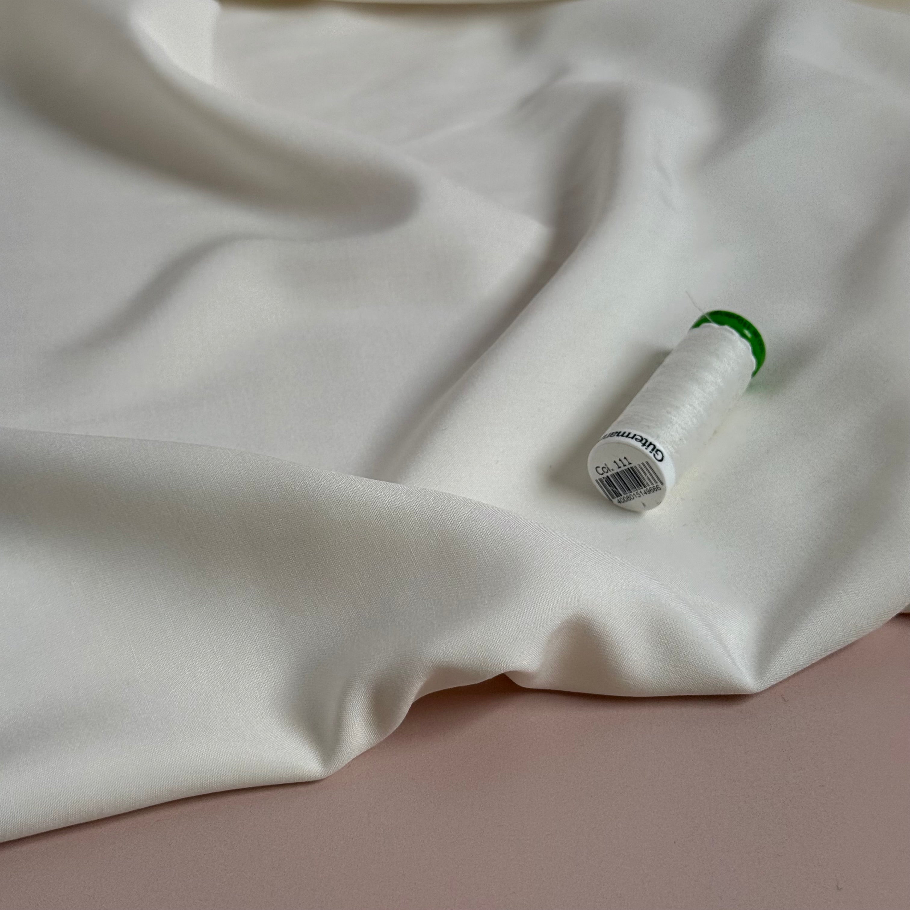 Elegance Ecru Plain ECOVERO Viscose Fabric