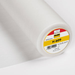 Fusible Lightweight Stretch / for Jersey H 609 Interfacing in White - Sold in Half Meters