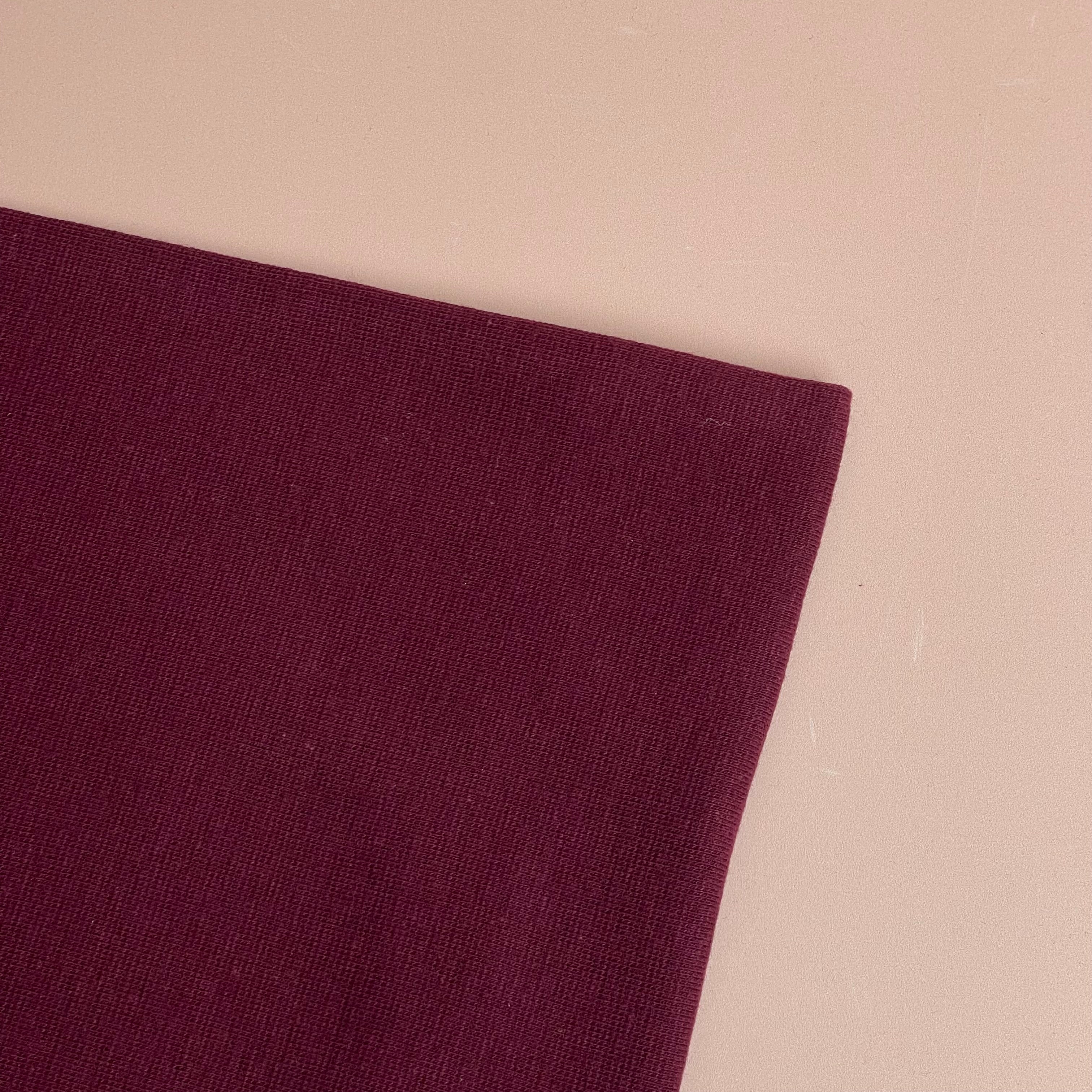 Bordeaux Tubular Cotton Cuff Ribbing Fabric