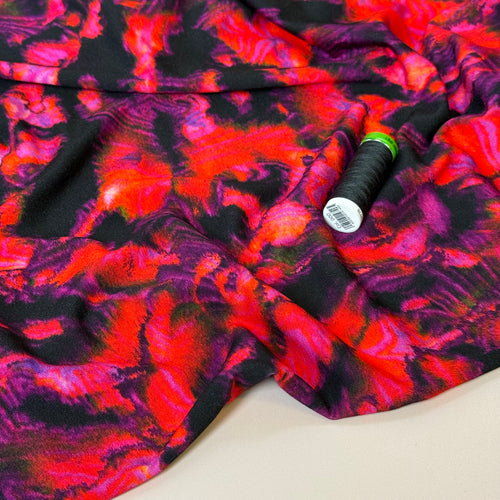 Danish Design - Abstract Red ECOVERVO™ Viscose Jersey