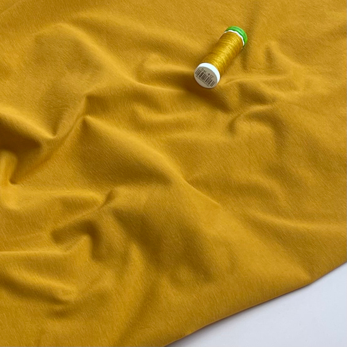 Essential Chic Ochre Plain Cotton Jersey Fabric