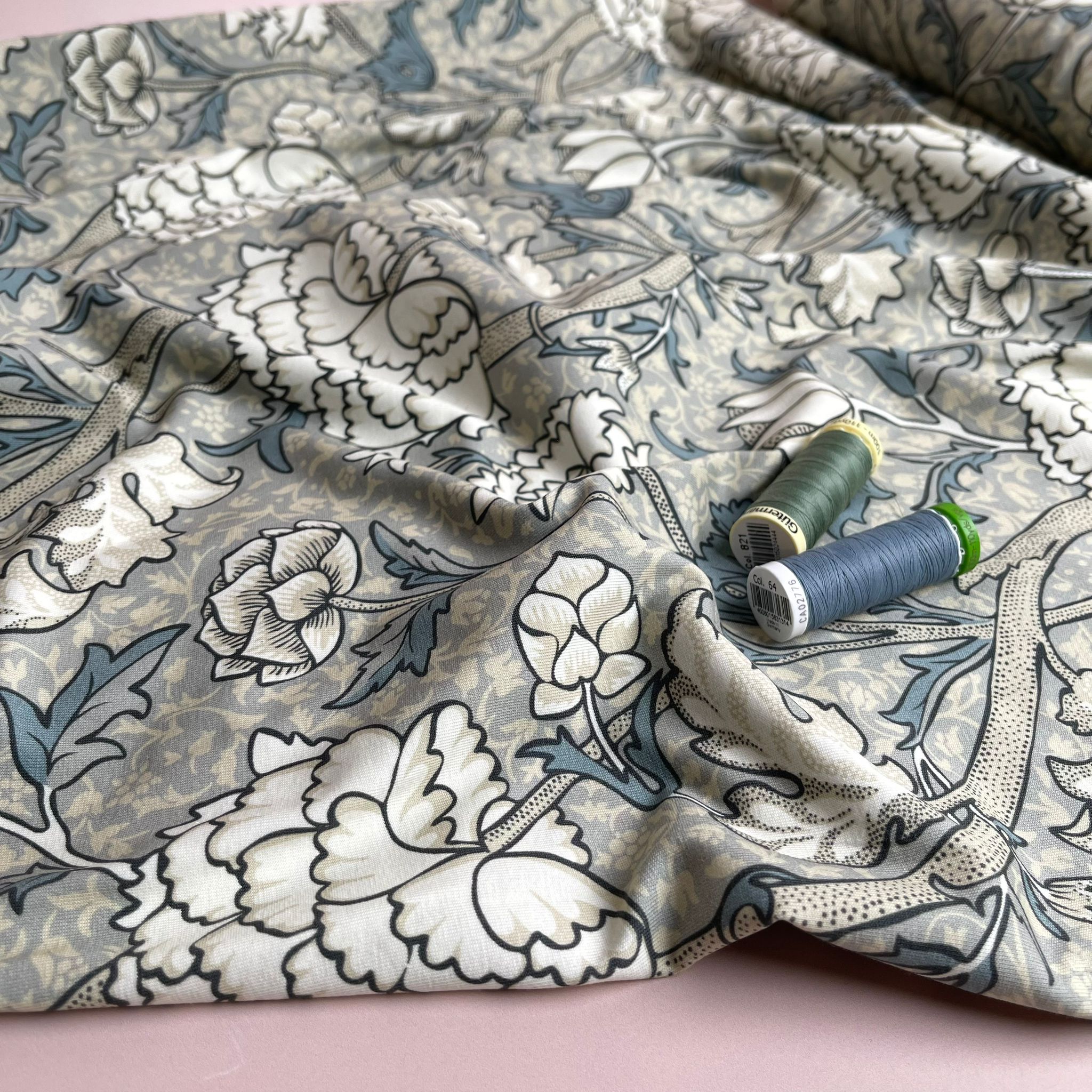 Danish Design - Neutral Morris Floral Cotton Jersey