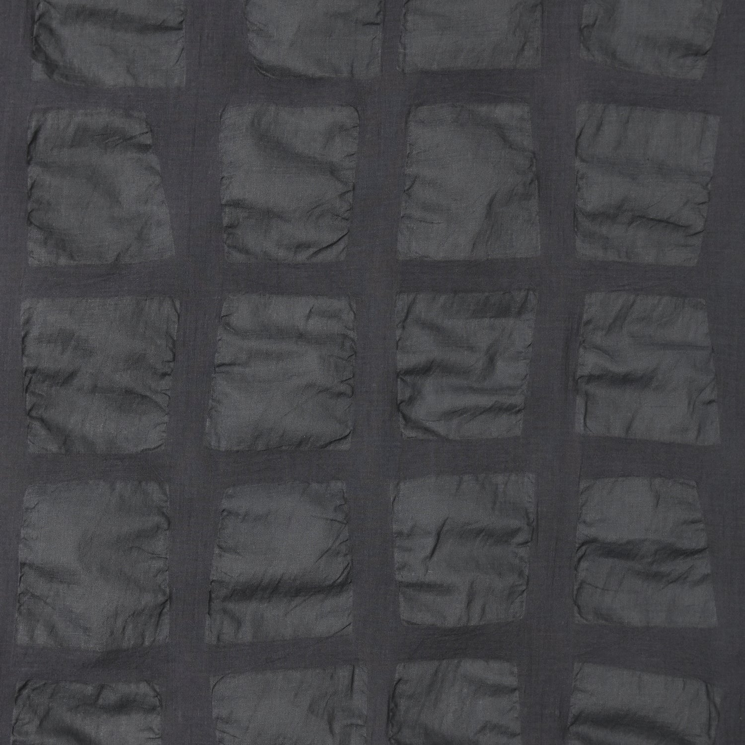 Kokka - Textured Big Squares Ripple Cotton Lawn in Midnight