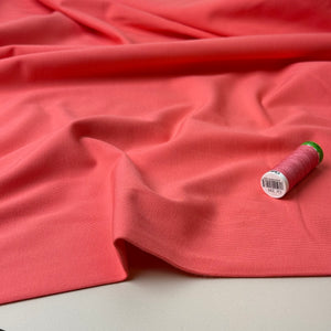 Essential Chic Coral Plain Cotton Jersey Fabric