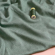 Ex-Designer Deadstock - Scattered Spots on Sage Green Viscose Fabric