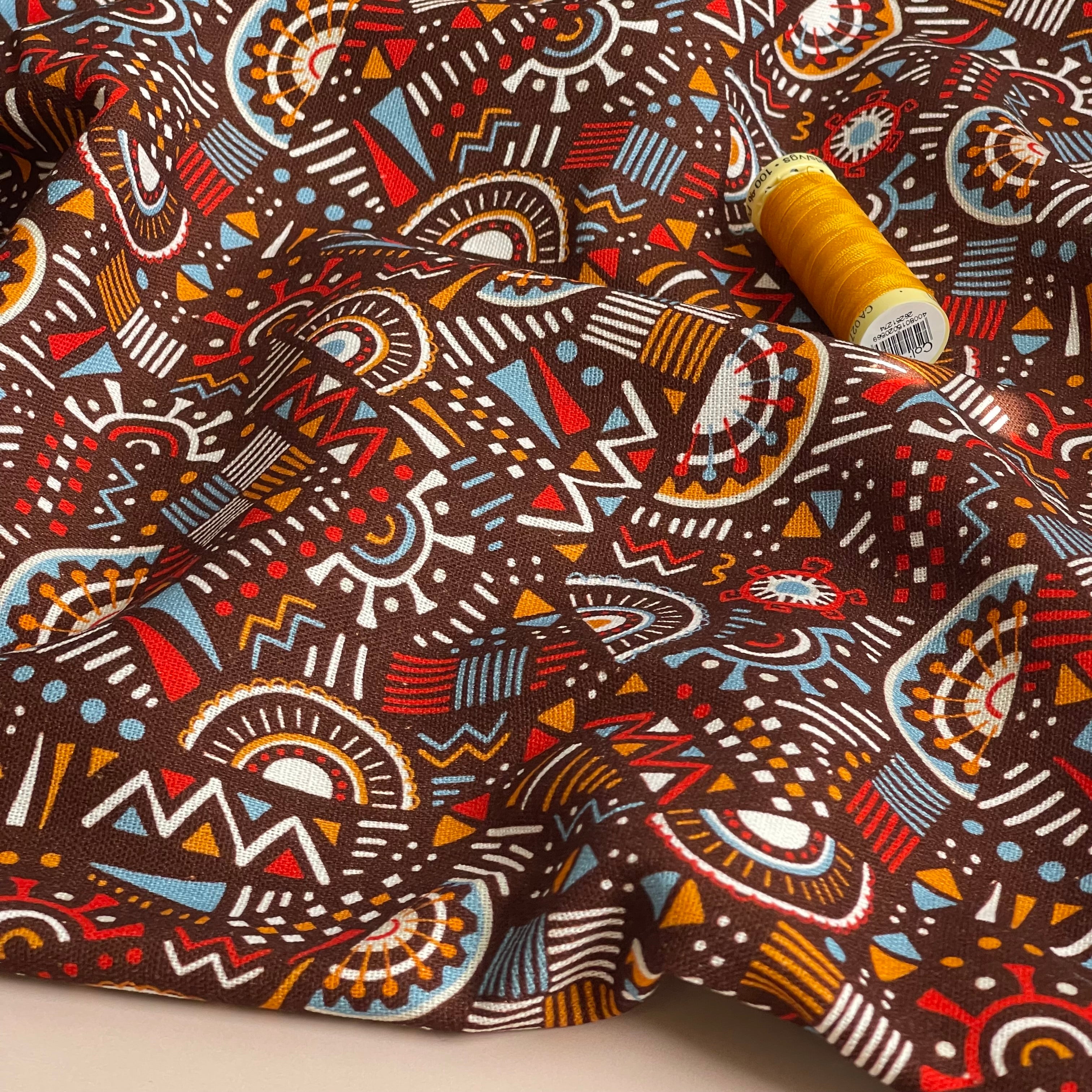 Fun Shapes Viscose Linen Fabric