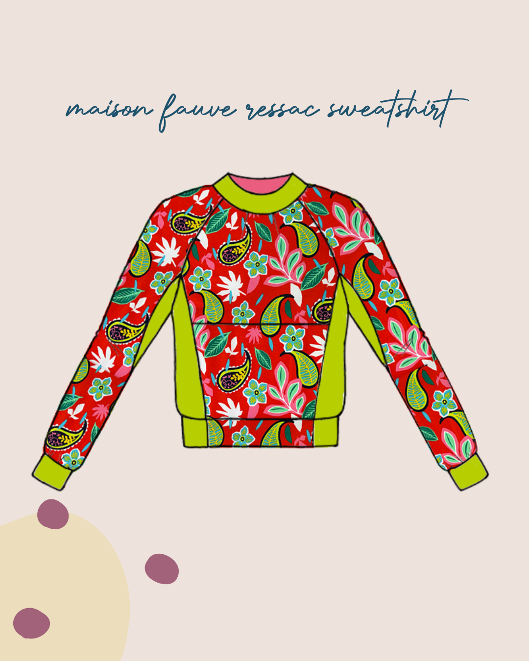 Sewing Kit - RESSAC Sweater with pattern - Multiple Colour & Print Options