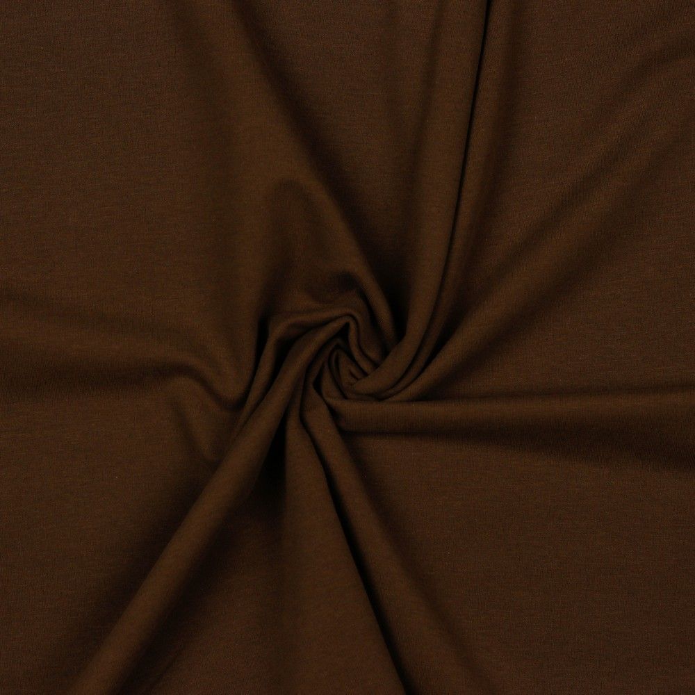 Peach Soft GOTS Organic Cotton Sweat-shirting in Brown