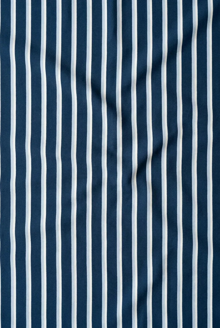 Mind The MAKER - Harbour Stripe Viscose Twill with LENZING™ ECOVERO™ fibres